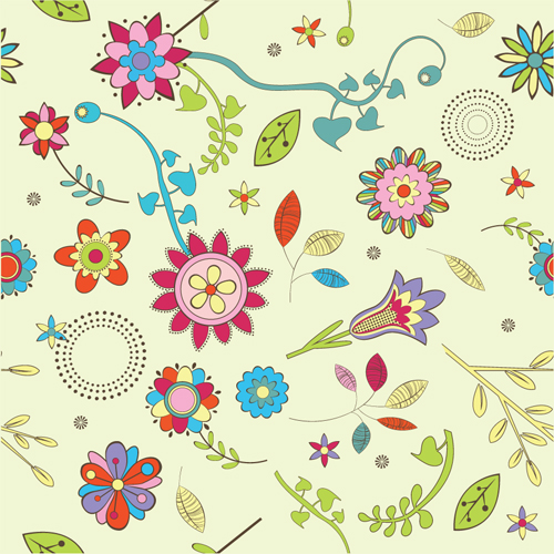free vector Lovely flowers vector background 3